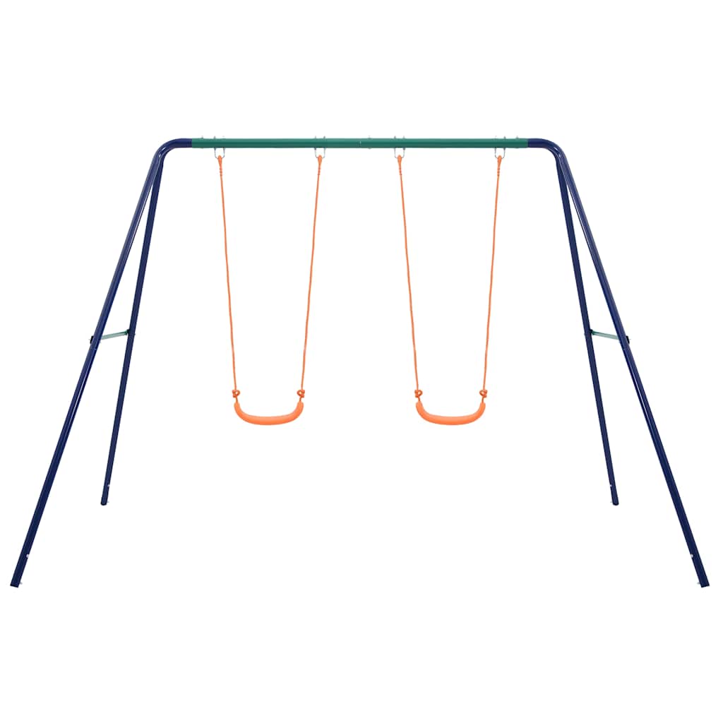 92318 vidaXL Swing Set with 2 Seats Steel