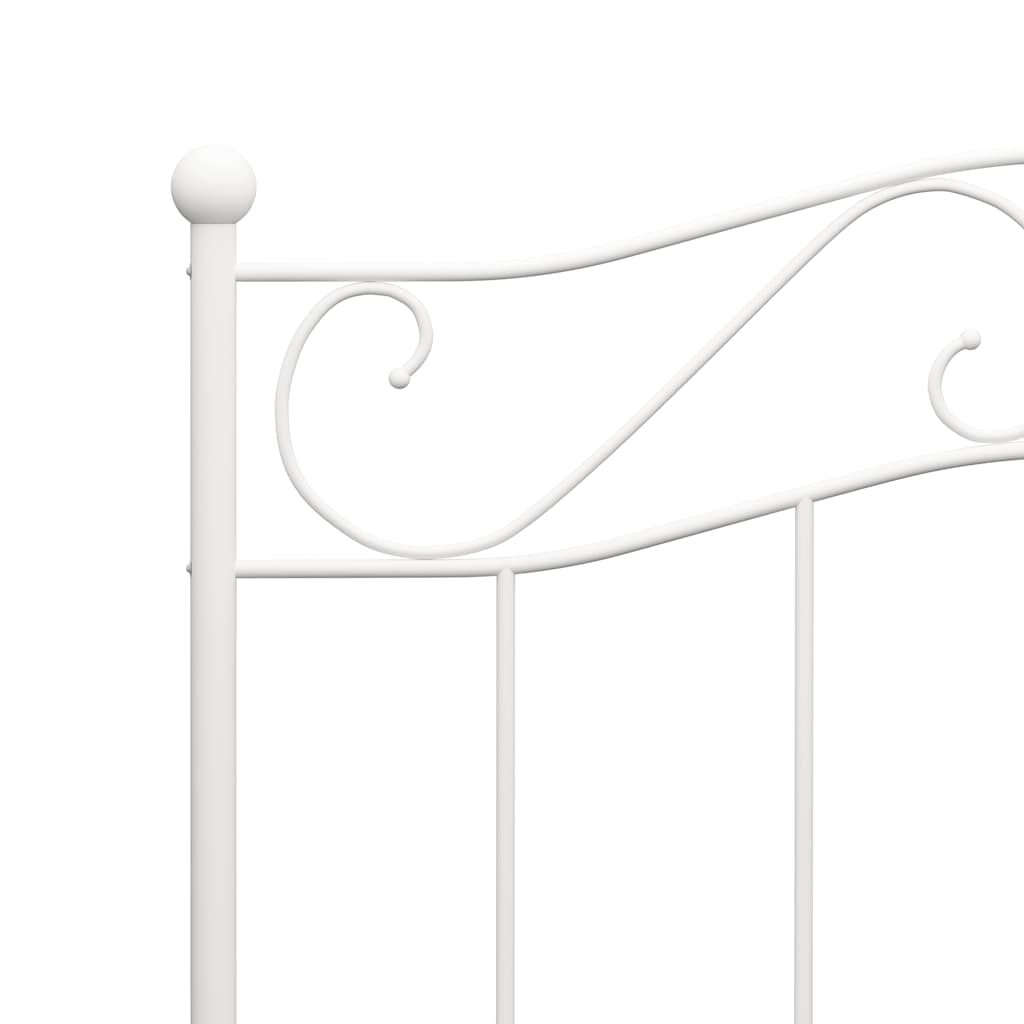 Bed Frame without Mattress White Metal 90x200 cm