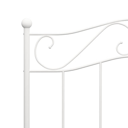 Bed Frame without Mattress White Metal 90x200 cm