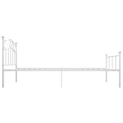 Bed Frame | White | Metal | Single |  Durable  | Bed Frame | Rectangular