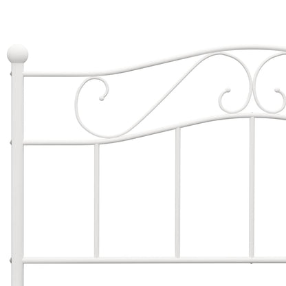 284519 vidaXL Bed Frame without Mattress White Metal 140x200 cm