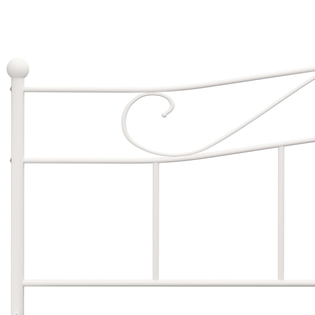 284522 vidaXL Bed Frame without Mattress White Metal 200x200 cm