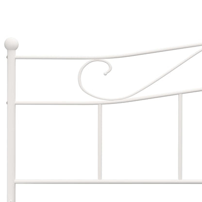 284522 vidaXL Bed Frame without Mattress White Metal 200x200 cm
