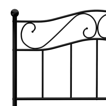 Bed Frame without Mattress Black Metal 90x200 cm
