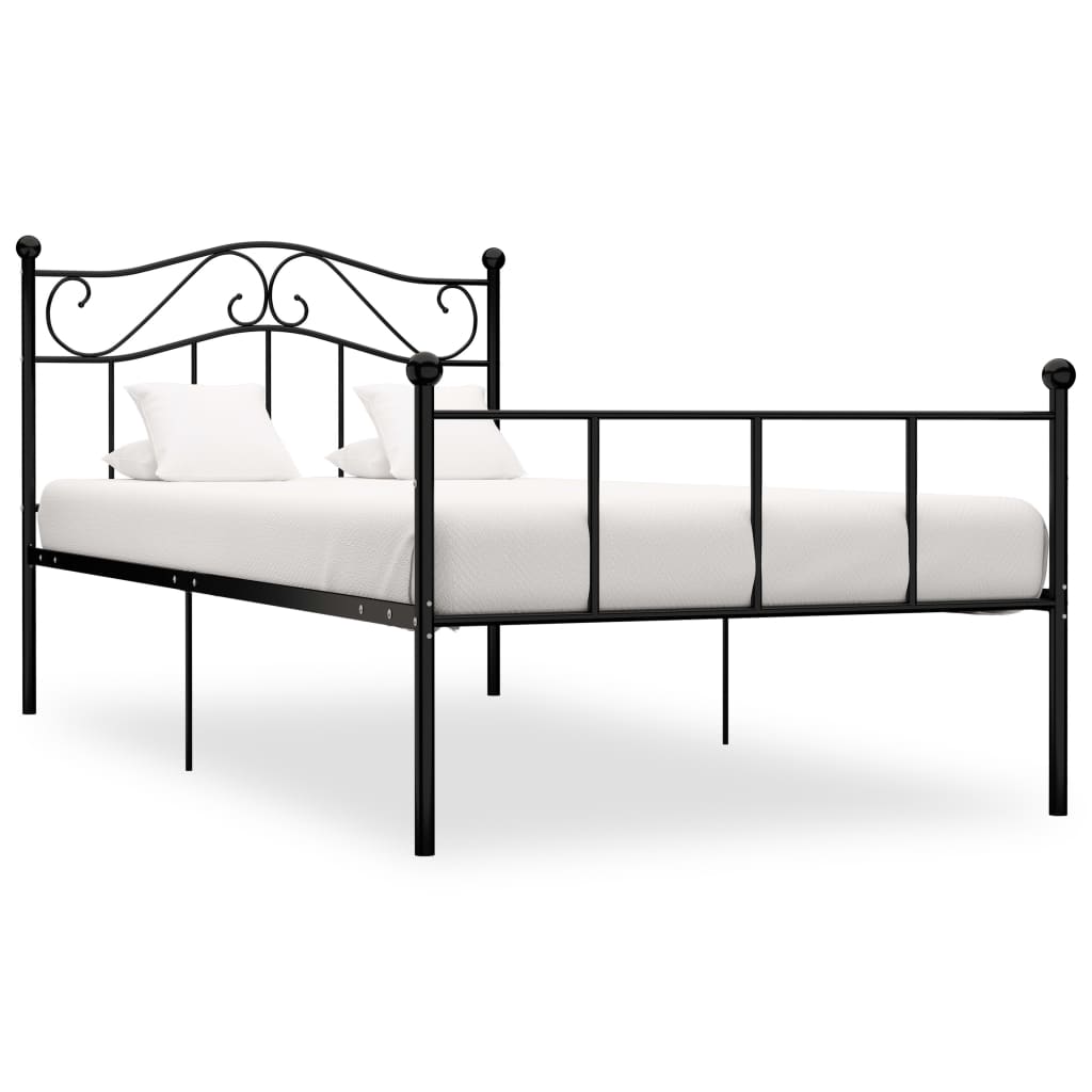Bed Frame | Black | Metal | Single | Durable | Bed Frame | Rectangular