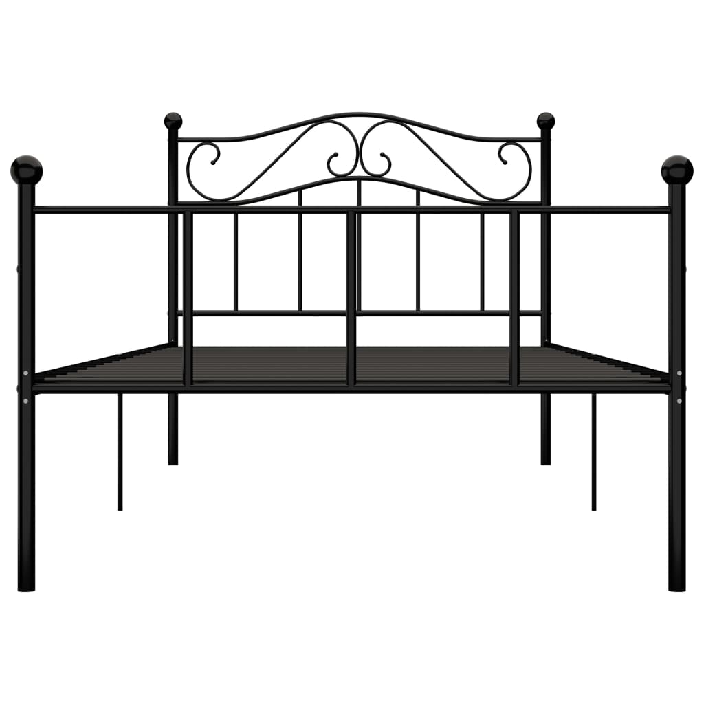 Bed Frame | Black | Metal | Single | Durable | Bed Frame | Rectangular