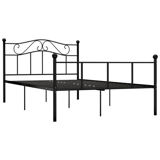 Bed Frame | Black | Metal | 120 x 200 cm | Durable | Bed Frame