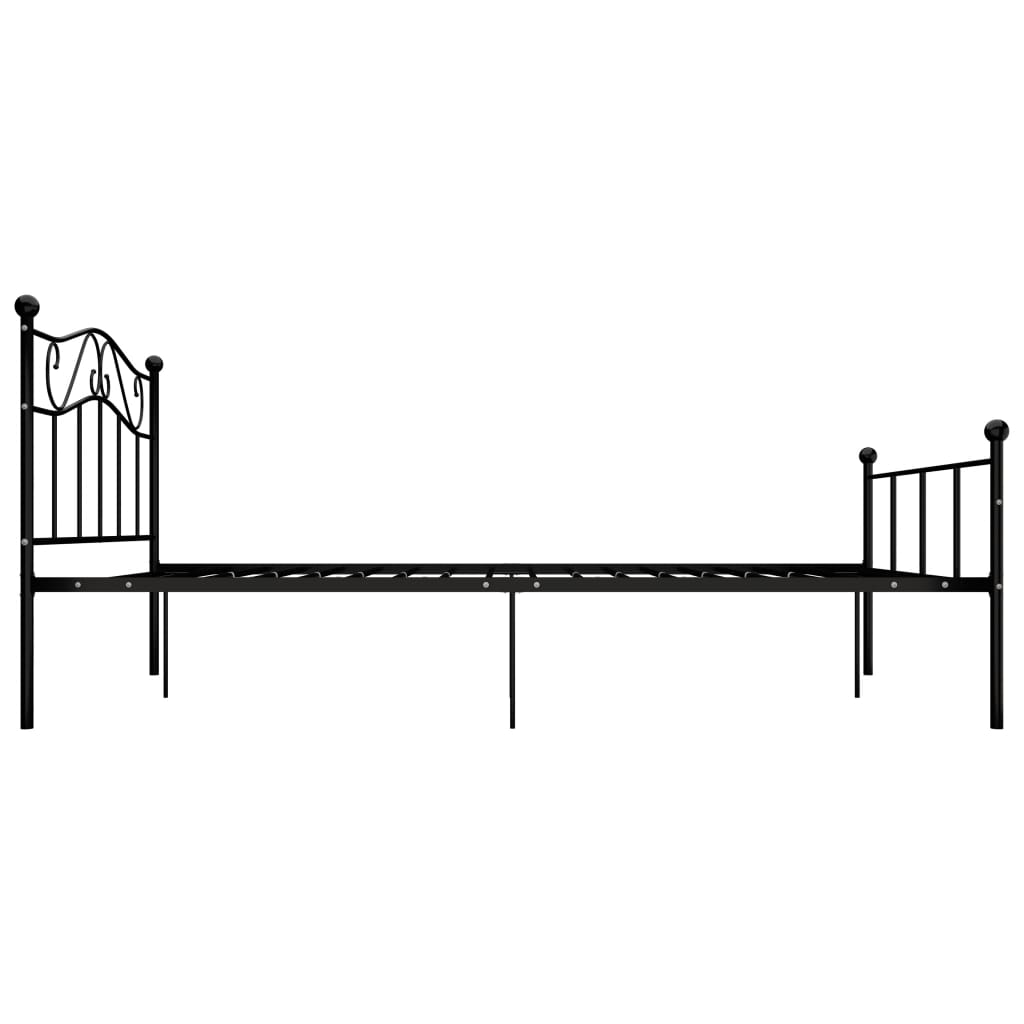 Bed Frame | Black | Metal | 120 x 200 cm | Durable | Bed Frame