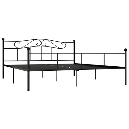 284529 vidaXL Bed Frame without Mattress Black Metal 200x200 cm