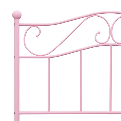 284538 vidaXL Bed Frame without Mattress Pink Metal 100x200 cm