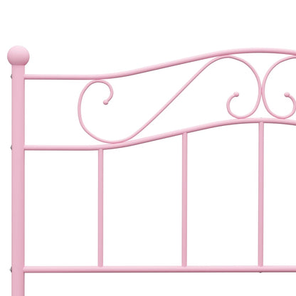 Bed Frame | Pink | Metal | Double | Durable | Bed Frame | Rectangular