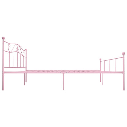284543 vidaXL Bed Frame without Mattress Pink Metal 200x200 cm
