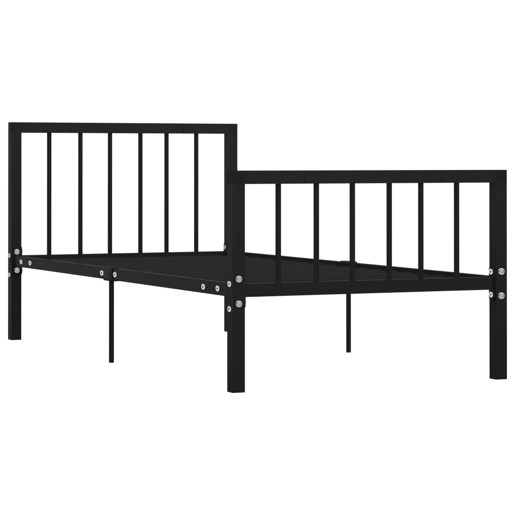 Bed Frame | Black | Metal | Single | Sturdy | Bed Frame | Rectangular