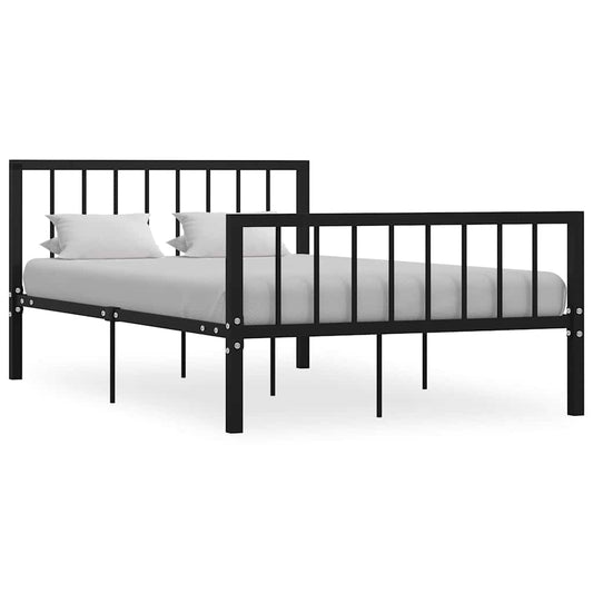 Bed Frame | Black | Metal | 120x200 cm | Durable | Bed Frame