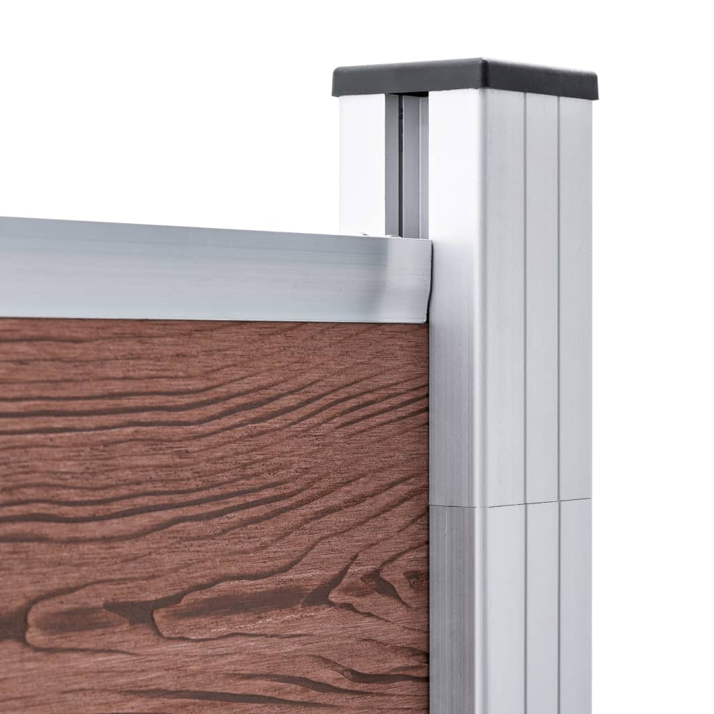Garden Fence WPC 1218x186 cm Brown