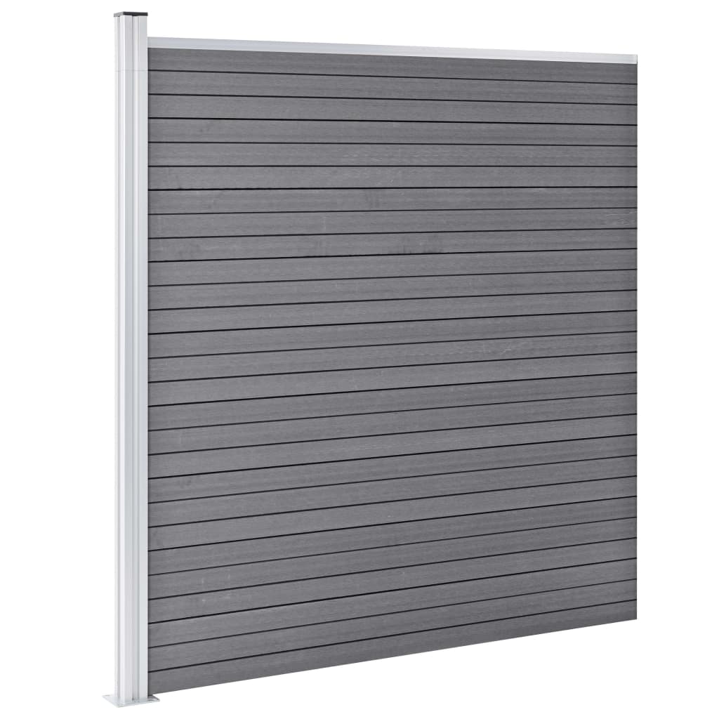 Garden Fence WPC 526x186 cm Grey