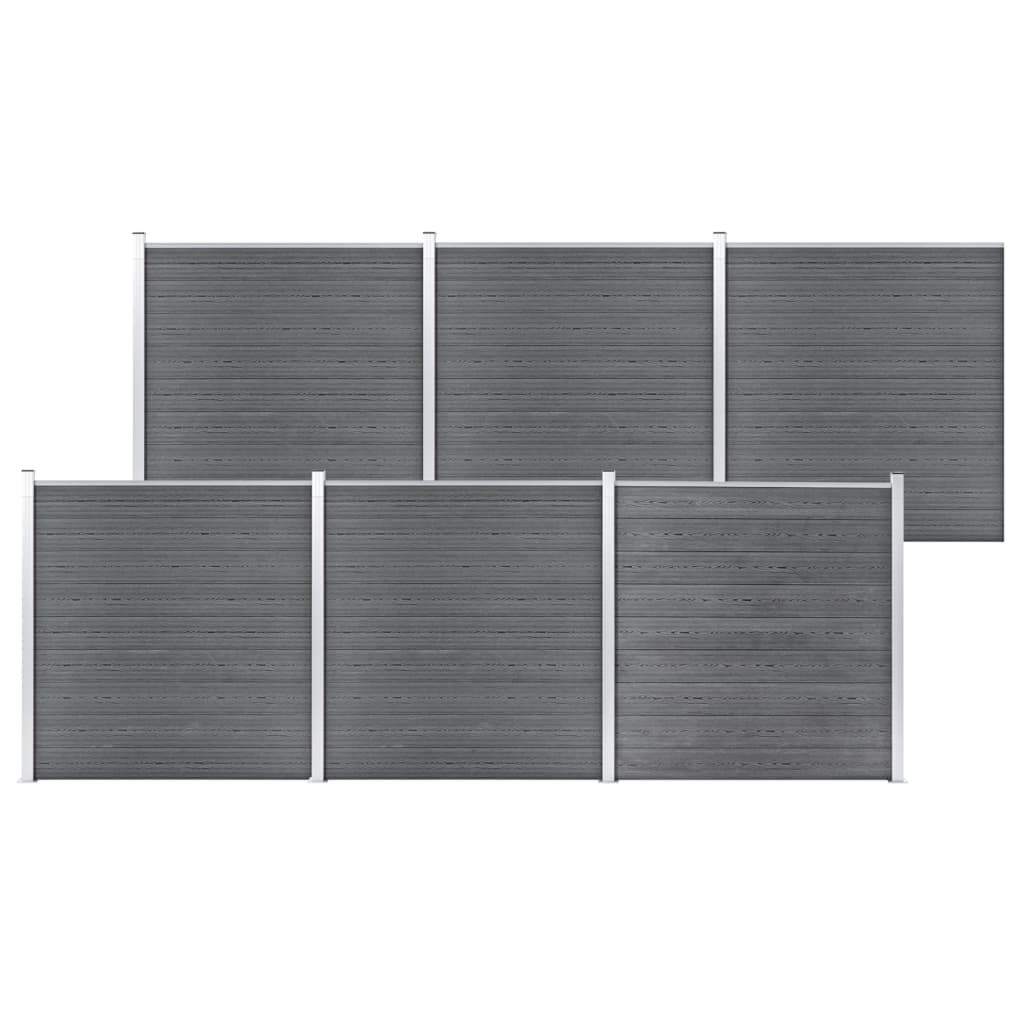 Garden Fence WPC 1045x186 cm Grey