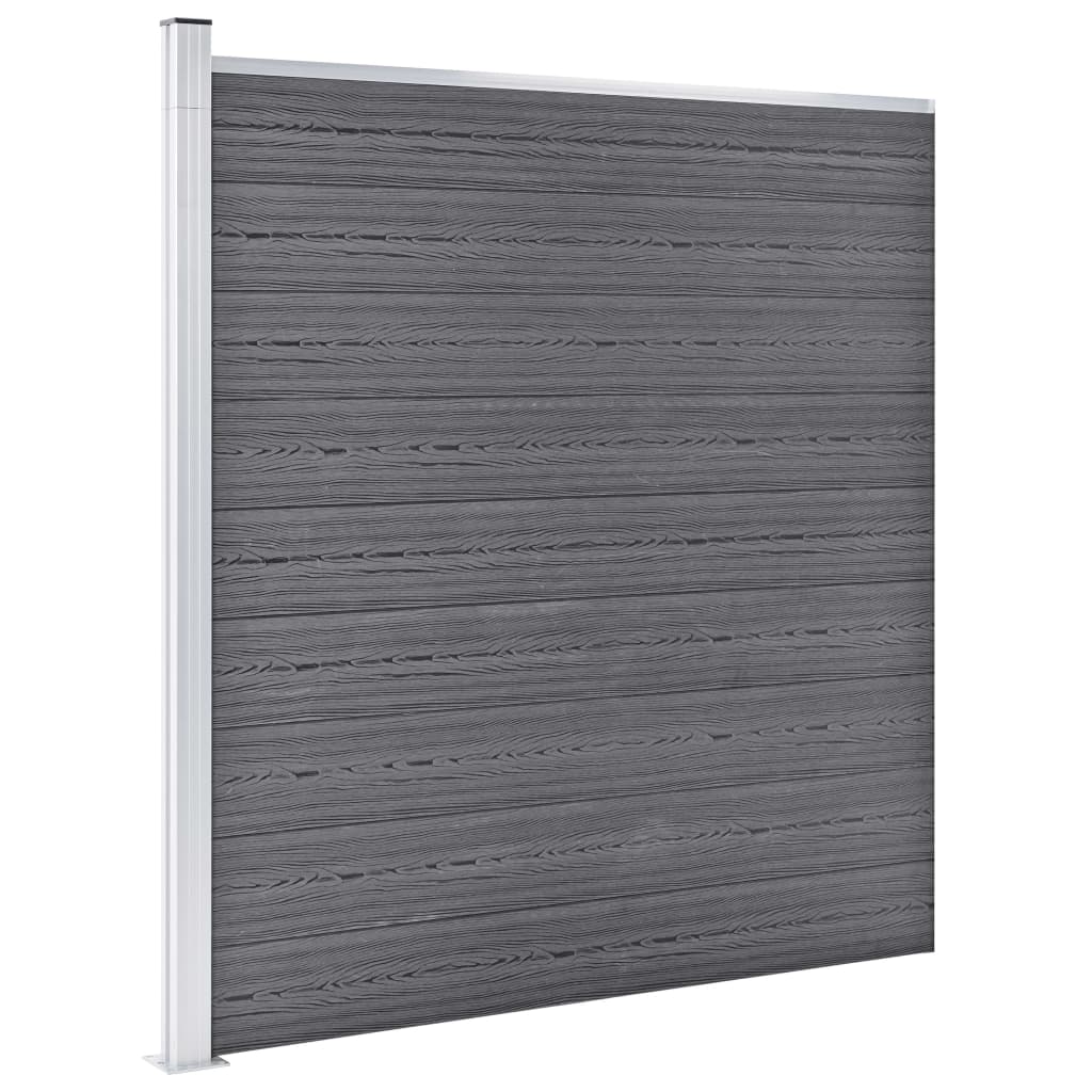 Garden Fence WPC 1391x186 cm Grey