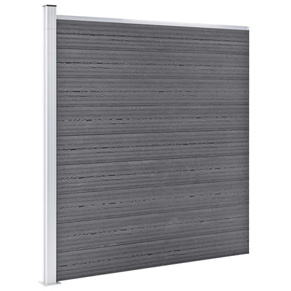 Garden Fence WPC 1391x186 cm Grey