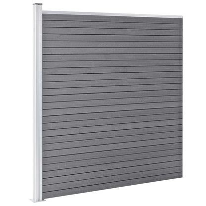 Garden Fence WPC 1391x186 cm Grey