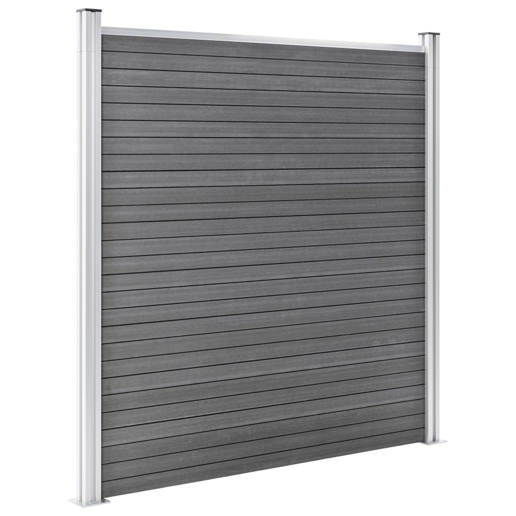 Garden Fence WPC 1391x186 cm Grey