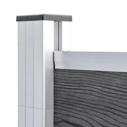Garden Fence WPC 1391x186 cm Grey