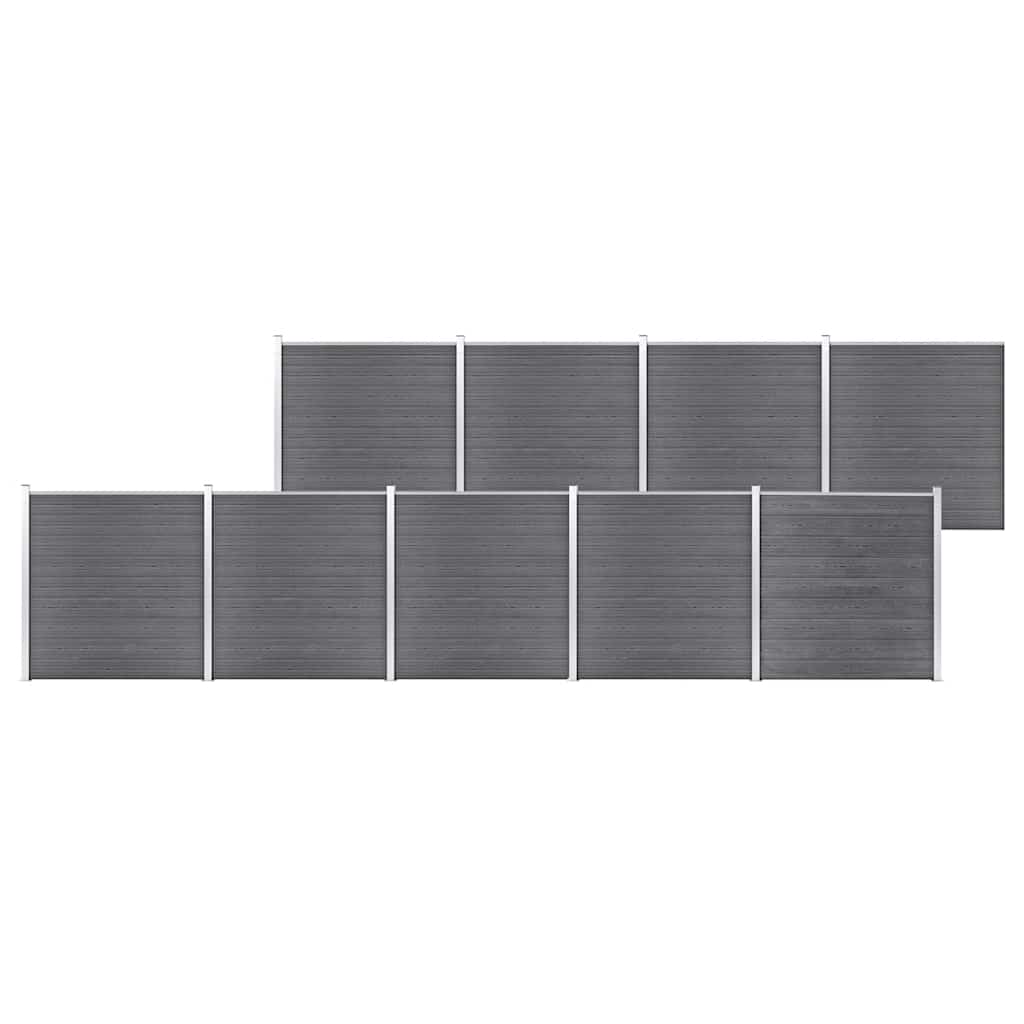 Garden Fence WPC 1564x186 cm Grey