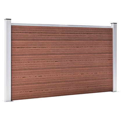 3053243 vidaXL Garden Fence WPC 353x106 cm Brown (49072+49074)