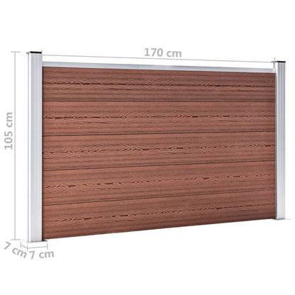Garden Fence WPC 526x106 cm Brown