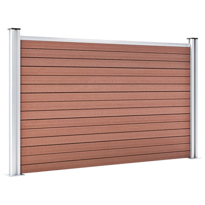 3053246 vidaXL Garden Fence WPC 872x106 cm Brown (49072+4x49074)