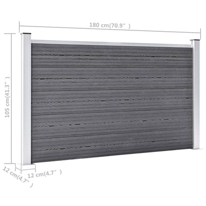 Garden Fence WPC 699x106 cm Grey
