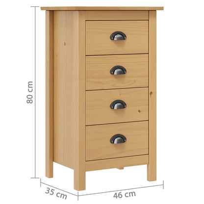 Sideboard Hill 46x35x80 cm Solid Pine Wood