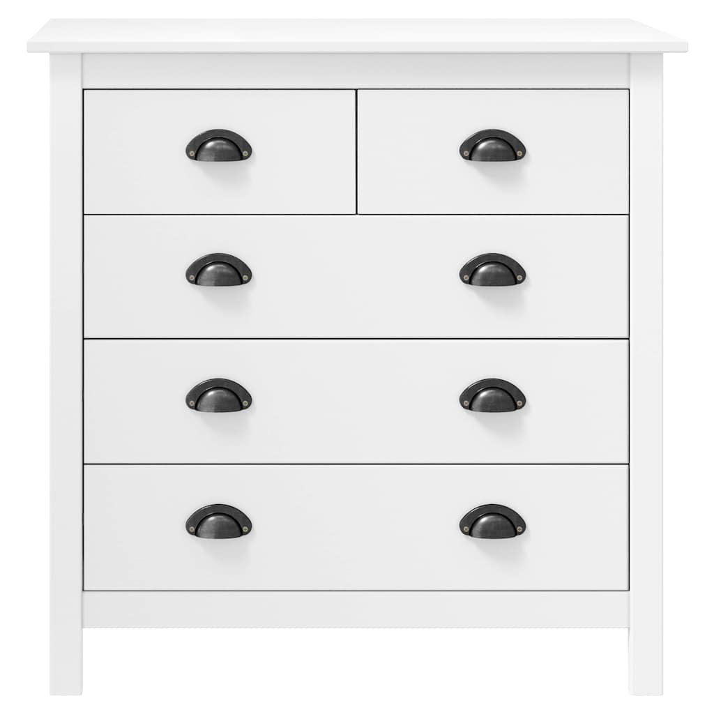 288916 vidaXL Sideboard "Hill" White 79x40x80 cm Solid Pine Wood