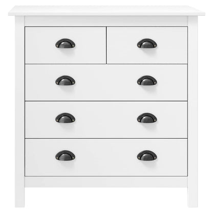 288916 vidaXL Sideboard "Hill" White 79x40x80 cm Solid Pine Wood