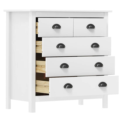 288916 vidaXL Sideboard "Hill" White 79x40x80 cm Solid Pine Wood