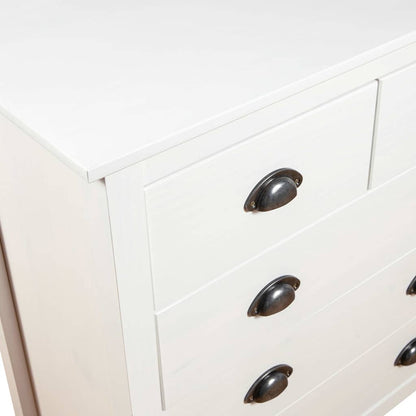 288916 vidaXL Sideboard "Hill" White 79x40x80 cm Solid Pine Wood