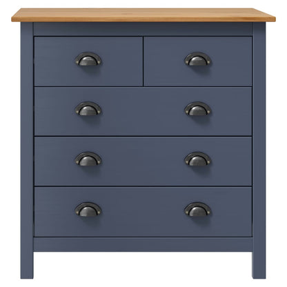 Sideboard Hill Grey 79x40x80 cm Solid Pine Wood
