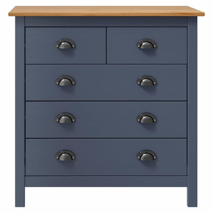 288917 vidaXL Sideboard "Hill" Grey 79x40x80 cm Solid Pine Wood