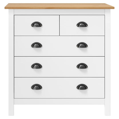 Sideboard Hill White 79x40x80 cm Solid Pine Wood