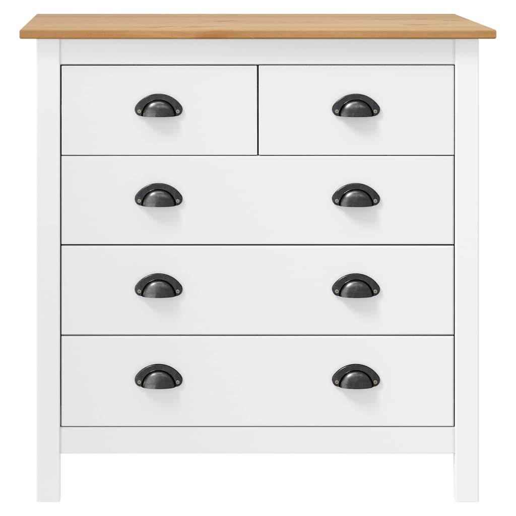 288918 vidaXL Sideboard "Hill" White 79x40x80 cm Solid Pine Wood
