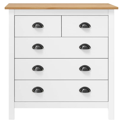 288918 vidaXL Sideboard "Hill" White 79x40x80 cm Solid Pine Wood