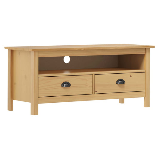 288923 vidaXL TV Cabinet "Hill" Honey Brown 110x40x47 cm Solid Pine Wood