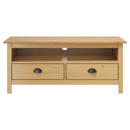 TV Cabinet Hill Honey Brown 110x40x47 cm Solid Pine Wood