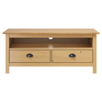 288923 vidaXL TV Cabinet "Hill" Honey Brown 110x40x47 cm Solid Pine Wood