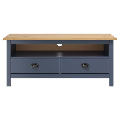 TV Cabinet Hill Grey 110x40x47 cm Solid Pine Wood
