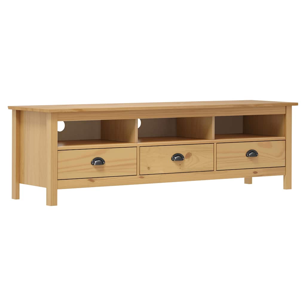 288927 vidaXL TV Cabinet "Hill" Honey Brown 158x40x47 cm Solid Pine Wood