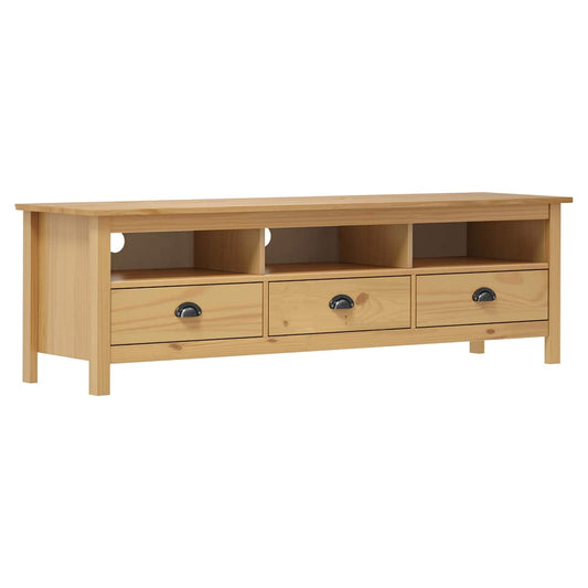 288927 vidaXL TV Cabinet "Hill" Honey Brown 158x40x47 cm Solid Pine Wood