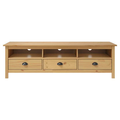 288927 vidaXL TV Cabinet "Hill" Honey Brown 158x40x47 cm Solid Pine Wood