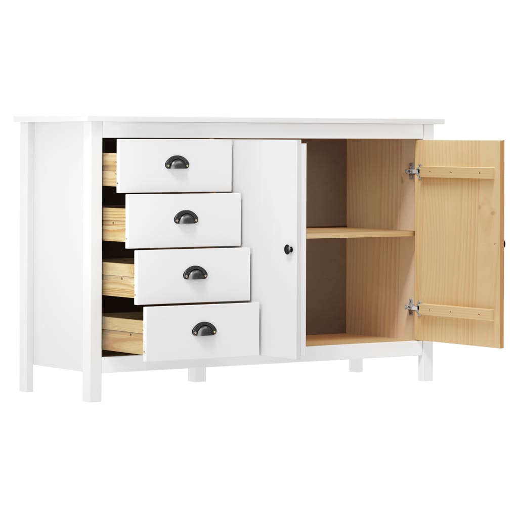 Sideboard | White | Solid pine wood | Medium | Sideboard | Rectangular