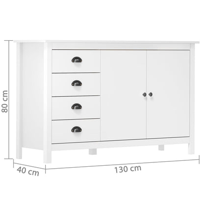 Sideboard | White | Solid pine wood | Medium | Sideboard | Rectangular